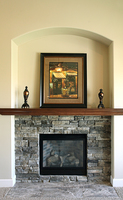 Thumb great room  traditional style  dark color  square mantel