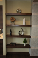 Thumb misc  contemporary style  walnut  dark color  floating shelves  display